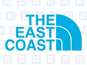 The East Coast Camping Surf Sea Sticker Decal Graphic Camper Van Skate Beach - Picture 1 of 12