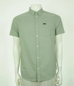 RVCA That'll Do Hemd Herren Medium Heather Green Button Down Oxford Slim Fit - Bild 1 von 3