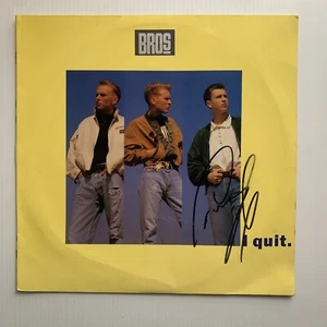 Vinyl LP  BROS I Quit Rare Signed 1988 Australia Release 45RPM Record 12" Single - Bild 1 von 8