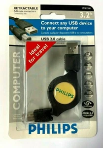 A-B USB 2.0 Retractable Cable - Picture 1 of 3