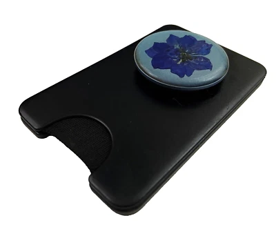 Popsockets Popwallet+ Magsafe & Popgrip Premium-Pressed Flower Larkspur Purple - Image 1 of 4