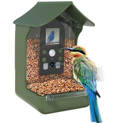 VisorTech Vogelhäuschen & Futterstelle, Full-HD-Kamera, PIR-Sensor, Nachtsicht - Bild 1 von 4