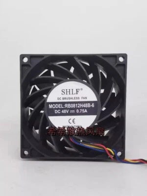 1PCS RB0812H48B-6 DC48V 0.75A 8CM 4-Wire Cooling Fan - Image 1 of 2