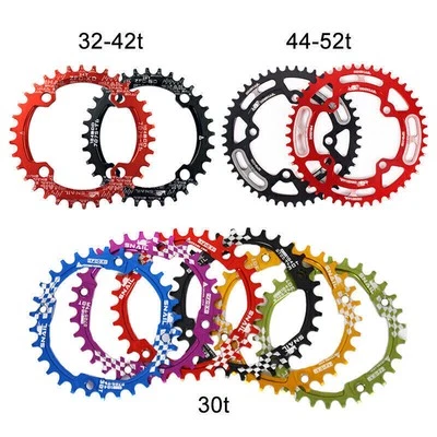 Juego de platos de bicicleta 104BCD 170 mm 30-52 t juego de bielas individuales MTB plato ancho estrecho Foto 1 de 4