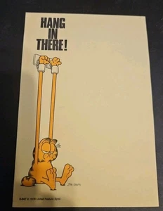 Bloc de notas vintage Garfield Post-it "Hang In There" 23 de 30 hojas 1978 - Imagen 1 de 4