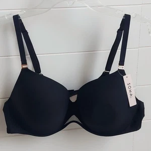 NEW! Soma Bodify Perfect Coverage Bra Size 40B Black Adjustable Underwire - Picture 1 of 8
