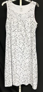 Laura Ashley Sz Large Womens Feminine Floral Sleeveless Nightgown Cotton Blend - Picture 1 of 3