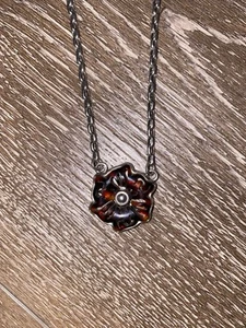 NEW Brighton Shadow Garden Color Tortoise Shell Hibiscus Flower NO TAG - Picture 1 of 6