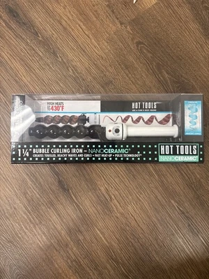 Hot Tools Nano Cerámica Burbuja Rizador para Beahy Rizos 1-1/4 Pulgadas Foto 1 de 2
