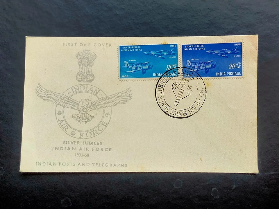 First Day Cover Indian Air Force Silver Jubilee Calcutta 1933-58 tc1176 - Image 1 of 1