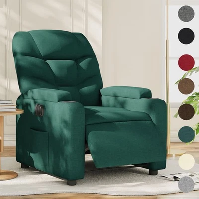 Relaxsessel Liege TV Sessel Stoff Fernsehsessel Ruhesessel Verstellbar Massage - Bild 1 von 4