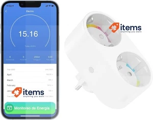 GHome Smart Intelligent Prise Wifi 2 IN 1, Alexa Prise Avec Énergie Consommation - Afbeelding 1 van 1