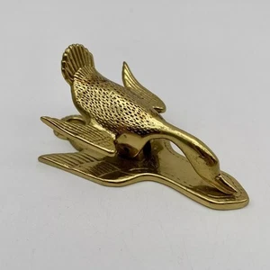 Vintage Virgina Metal Crafters Brass Goose Duck Paper Clip Letter Holder Hangs - Picture 1 of 11