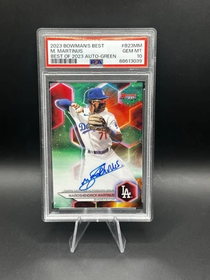 2023 Bowman’s Best M. Martinus Auto Green /99 PSA 10 🔥 Pop 2 💎 - Image 1 of 4