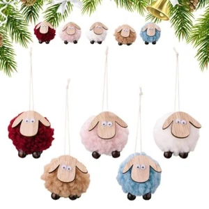 4pcs Handmade Felt Sheep Pendant Merry Christmas Decorations Home Xmas Decor - Picture 1 of 17