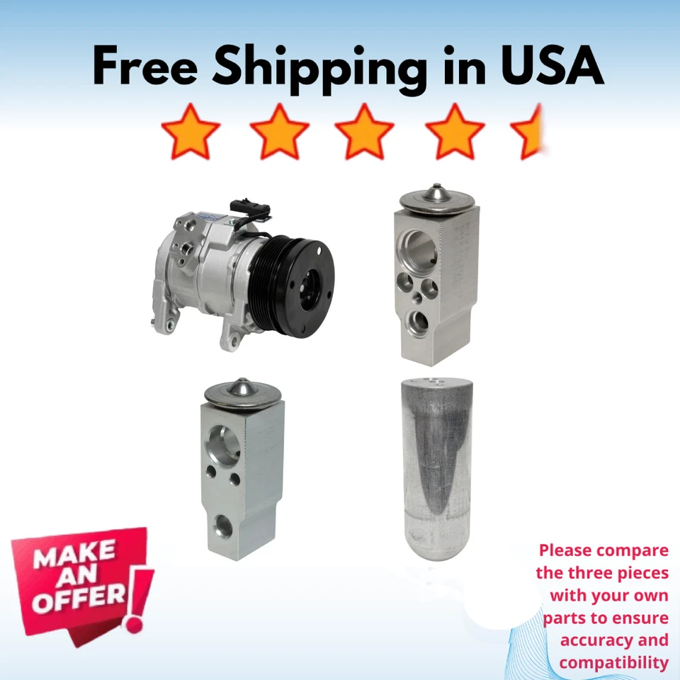 Kit Compressor A/C Fit Chrysler Aspen 2007-2008, Dodge Durango 2007-2008 - Imagem 1 de 4