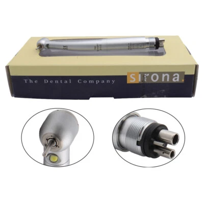Sirona T3 Racer Dental High Speed Handpiece LED Fiber Optic Torque Push 4 Holes