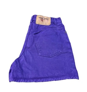 Vintage 90’s Limited Jeans Purple Denim Shorts Youth Girls Size 14 Made in USA - Picture 1 of 5