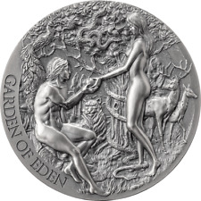 2023 Cameroon Bible Stories The Garden of Eden 2oz Silver Antiqued Coin