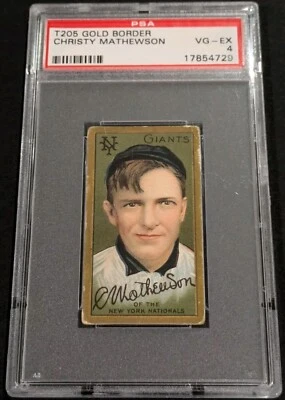 1911 T205 Gold Border Christy Mathewson PSA 4 en muy buen estado-ex Sovereign Back NY Giants Foto 1 de 4