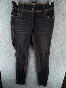 Goode Rider Breeches Black Denim Riding Jeans Women Cotton Blend ACTL 30x29 - Picture 1 of 19