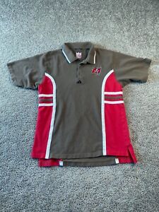 Tampa Bay Buccaneers Shirt Adult Large Brown NFL Football Polo Adidas Mens