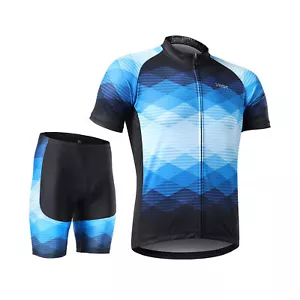 Lixada Men Cycle Jersey Breathable Short Sleeve Bike Shirt & Suit B8P2 - Picture 1 of 10