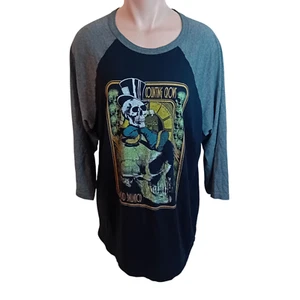 Mens Unisex Bella+Canvas Counting Crows Band T-Shirt Graphic Skull Raglan XL - Picture 1 of 16