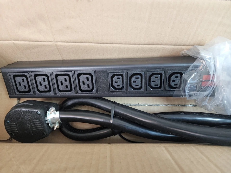 LCD Metered/Breaker PDU 6-50P 240V 50A (4) X C13 & (4) X C19 Crypto Mining - Image 1 of 4