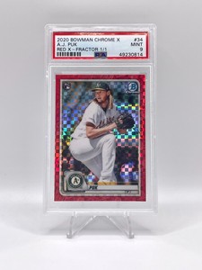 A.J. Puk 2020 Bowman Chrome ULTRA RARE #1/1 RED X-FRACTOR Rookie RC - PSA 9 MINT