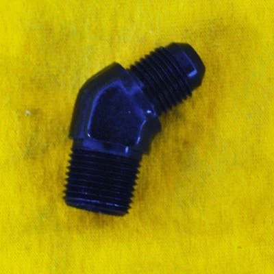 45 Degree Adapter 12 AN to 3/4 NPT Fitting Black 12an Foto 1 de 4