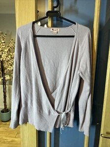 MONSOON Wool Angora Mix Wrap Cardigan Bow Fastening Pink Wrap UK 14 - Picture 1 of 9