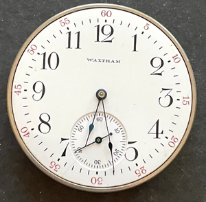 Antique 1907 Waltham 1894 210 Pocket Watch Movement Ticks Running 12s 7j USA - Picture 1 of 4
