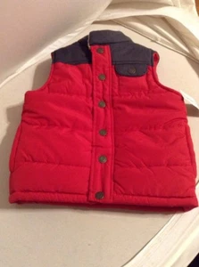 Carters Boys/Girls Red Vest Snap Front Size 5 Retails $34.00 - Picture 1 of 8
