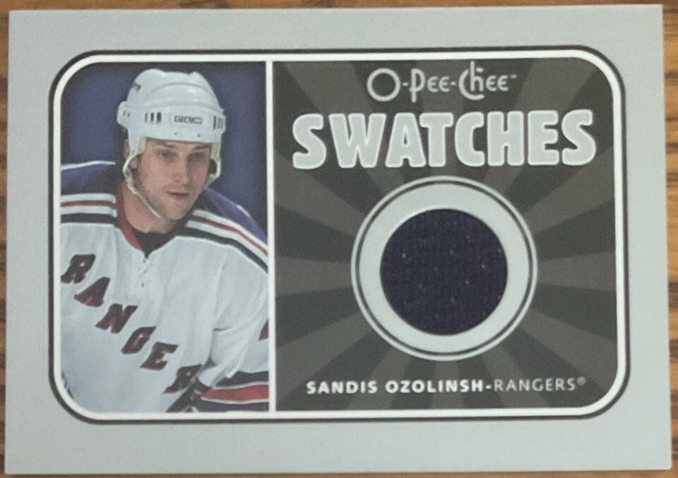 2006-07 O-Pee-Chee Swatches Sandis Ozolinsh #S-SO New York Rangers - Image 1 of 2