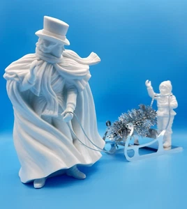 RARE Department 56 Winter Silhouette BRINGING HOME THE TREE *READ* - Picture 1 of 20