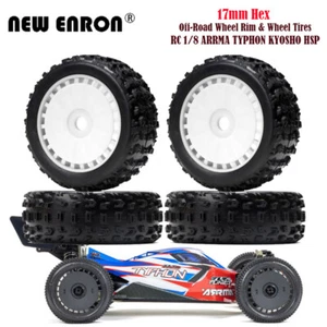 44/118mm Wheel Rim Hubs Tires for Off Road Buggy Car 1/8 ARRMA TYPHON KYOSHO HSP - Picture 1 of 21