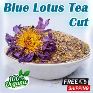 Blue Lotus (Nymphaea Caerulea) Flower Tea Cut 100% Organic Natural Herbal Tea - Picture 1 of 9