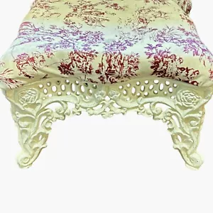 Antique Victorian French Country Traditional Home Decor Cast Iron Footstool - Picture 1 of 5
