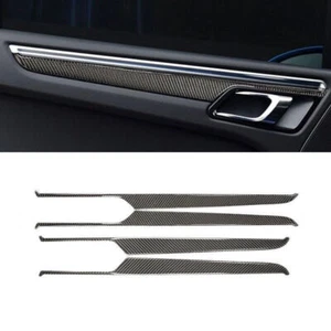 Tiras de panel de puerta interior de fibra de carbono 4 piezas para Porsche Macan 2014-2021 - Imagen 1 de 6