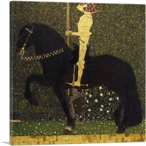 Life is a Struggle - The Golden Knight 1903 Canvas Art Print by Gustav Klimt - Picture 1 of 11