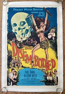 The Disembodied Original 1-Sheet Movie Poster restored/linen backed Allied 1957 - Picture 1 of 10