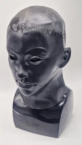 BLACK LATEX HOOD DISGUISE FANCY DRESS FULL HEAD RUBBER WOMAN FACE FEMALE MASK - Picture 1 of 10