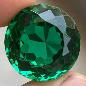 Large Colombian Green Emerald 77.05 Ct. Round Cut Loose Gemstone @Best Price - Picture 1 of 8