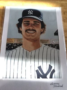 Don Mattingly Photograph of Gerry Dvorak Artwork signed by Dvorak on Mat - Picture 1 of 3