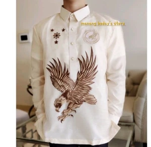 Barong Tagalog Para Hombre (XL) Beige con Águila Filipina - Imagen 1 de 2