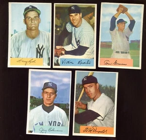 1954 Bowman Baseball Card Lot All New York Yankees 5 Different EX+/NRMT - Picture 1 of 1