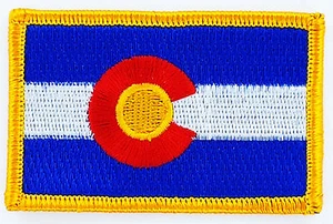 PARCHE DE BANDERA AMERICANA COLORADO EE. UU. INSIGNIA HIERRO EN NUEVO BORDADO - Imagen 1 de 1