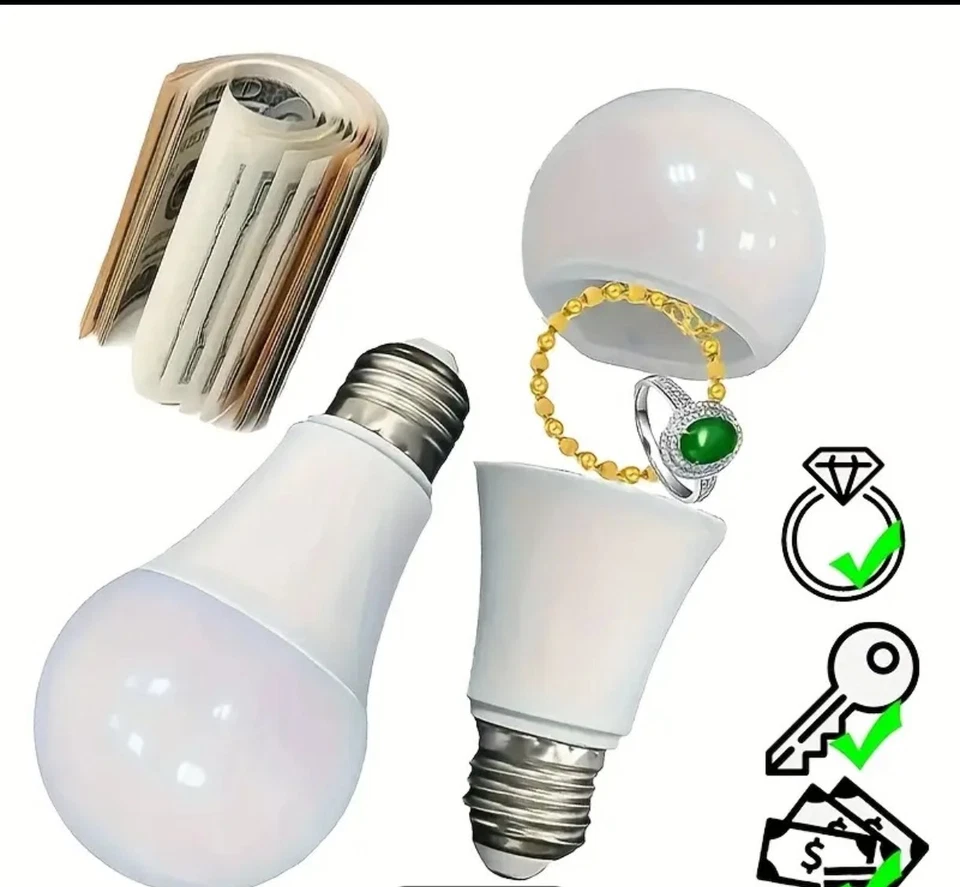 Geheimfach Safe Glühbirne Hohl Umleitung Versteck Dose Box Versteckt - Bild 1 von 3