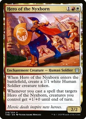 X 1 Hero of the Nyxborn  NM-M THB 219 MTG Magic The Gathering - Image 1 of 2